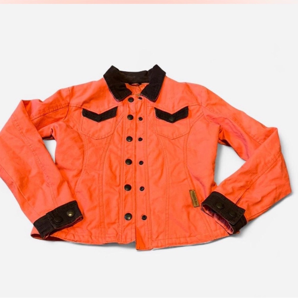 Powder River Outfitters Coral Panhandle Slim Western Jacket with Brown Corduroy